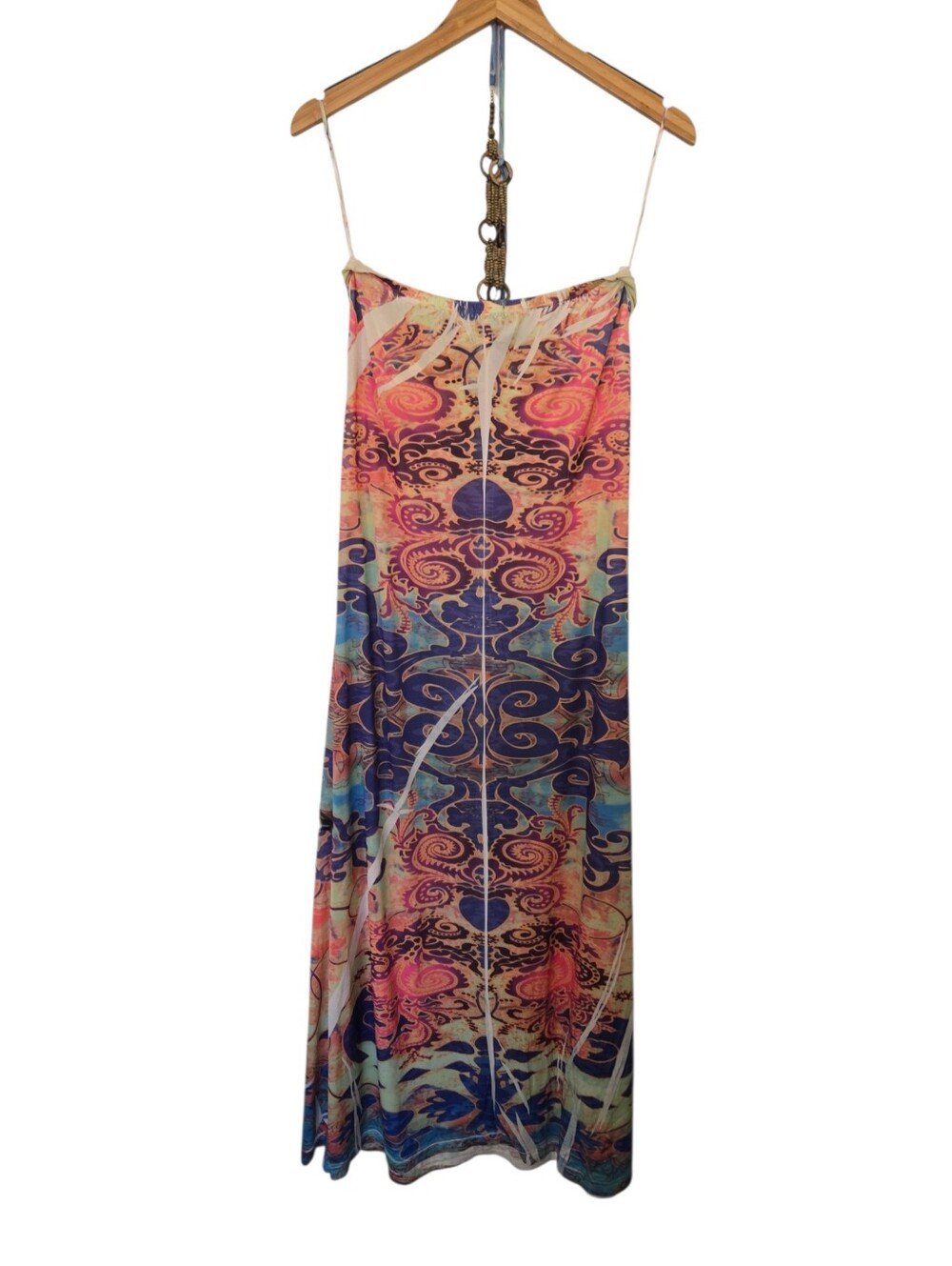 ✨ Sam & Max Printed Halter Maxi Dress | Boho Resort Vacation Dress | Size Medium - Picture 7 of 7